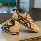 Tênis slip-on de lona branca respirável para homens