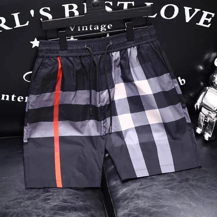 Shorts Xadrez Masculino Unissex Secagem Rápida